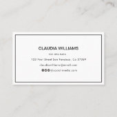 卒業名カード – エレガントカードの挿入 コーリングカード (裏面)