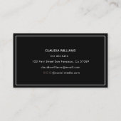 卒業名カード – エレガントカーモダンドの挿入 コーリングカード (裏面)