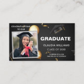 卒業名カード – エレガントカーモダンドの挿入 コーリングカード (正面)