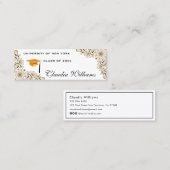 卒業名カード – エレガントクラシック挿入カード コーリングカード (正面/裏面)