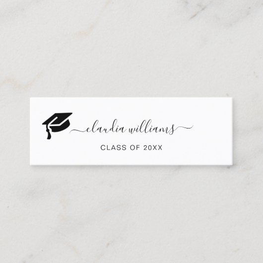 卒業名カード – エレガントクラシック挿入カード コーリングカード (正面)