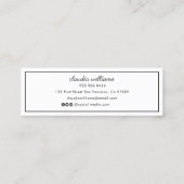 卒業名カード – エレガントクラシック挿入カード コーリングカード (裏面)