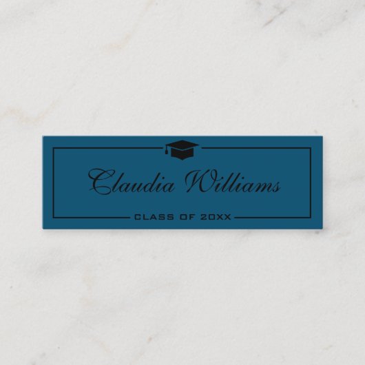 卒業名カード。エレガントクラシック挿入 コーリングカード (正面)