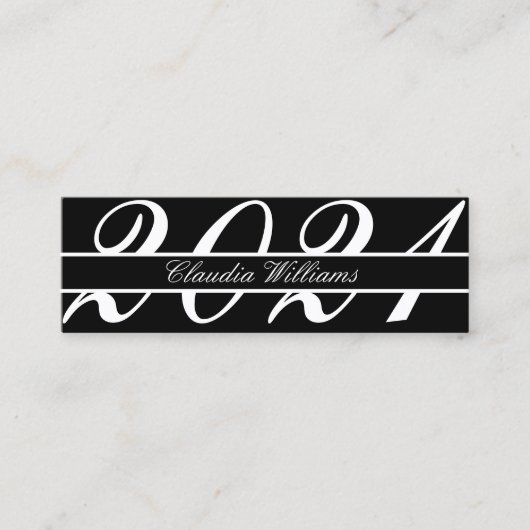 卒業名カード。エレガントクラシック挿入 コーリングカード (正面)