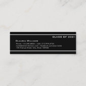 卒業名カード。エレガントクラシック挿入 コーリングカード (裏面)