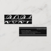 卒業名カード。エレガントクラシック挿入 コーリングカード (正面/裏面)