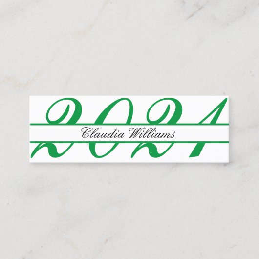 卒業名カード。エレガントクラシック挿入 コーリングカード (正面)