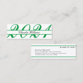 卒業名カード。エレガントクラシック挿入 コーリングカード (正面/裏面)