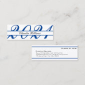 卒業名カード。エレガントクラシック挿入 コーリングカード (正面/裏面)