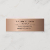 卒業名カード。エレガントクラシック挿入 コーリングカード (裏面)