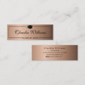 卒業名カード。エレガントクラシック挿入 コーリングカード (正面/裏面)