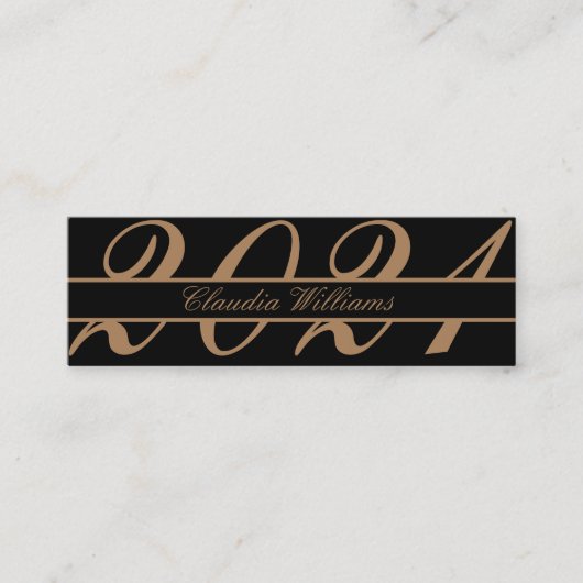 卒業名カード。エレガントクラシック挿入 コーリングカード (正面)