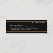 卒業名カード。エレガントクラシック挿入 コーリングカード (裏面)
