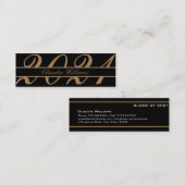 卒業名カード。エレガントクラシック挿入 コーリングカード (正面/裏面)