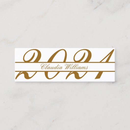 卒業名カード。エレガントクラシック挿入 コーリングカード (正面)