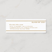 卒業名カード。エレガントクラシック挿入 コーリングカード (裏面)