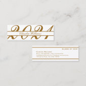 卒業名カード。エレガントクラシック挿入 コーリングカード (正面/裏面)