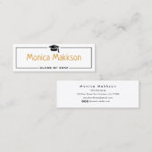 卒業名カード。エレガントクラシック挿入 コーリングカード (正面/裏面)