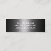 卒業名カード – クラシック黒グレーグラデーション コーリングカード (裏面)