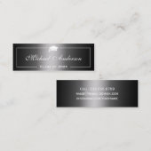 卒業名カード – クラシック黒グレーグラデーション コーリングカード (正面/裏面)