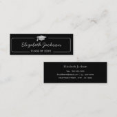 卒業名カード |シルバーグリッター挿入カード コーリングカード (正面/裏面)