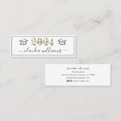 卒業名カード – シンプルクラシック挿入カード コーリングカード (正面/裏面)