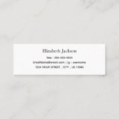 卒業名カード |シンプルスクリプト挿入カード コーリングカード (裏面)