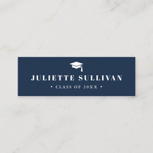 卒業名カード | シンプルタイプ挿入カード スキニー名刺 (正面)