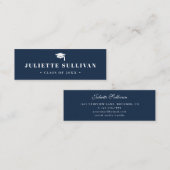 卒業名カード | シンプルタイプ挿入カード スキニー名刺 (正面/裏面)