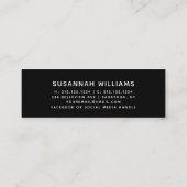 卒業名カード |ブラックカモダンードのスクリプト コーリングカード (裏面)