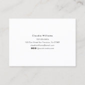 卒業名カード – モダンクラシック挿入カード コーリングカード (裏面)