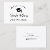 卒業名カード – モダンクラシック挿入カード コーリングカード (正面/裏面)