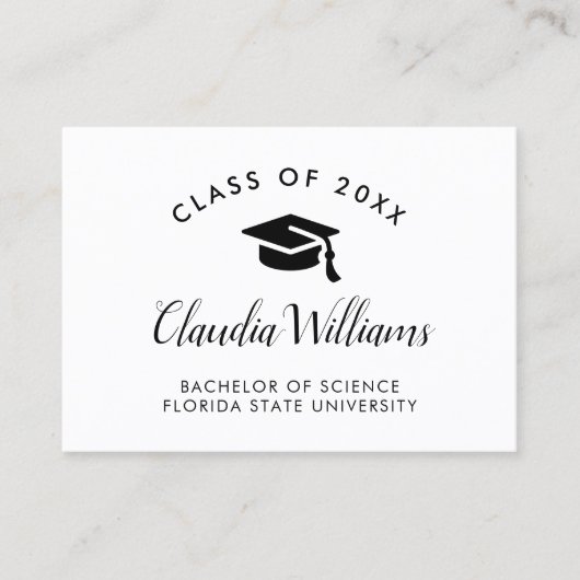 卒業名カード – モダンクラシック挿入カード コーリングカード (正面)