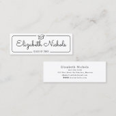 卒業名カード。モダンクラシック挿入 コーリングカード (正面/裏面)