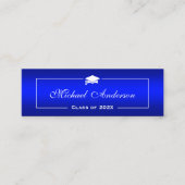 卒業名カード – 上品な青のグラデーション コーリングカード (正面)