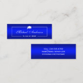 卒業名カード – 上品な青のグラデーション コーリングカード (正面/裏面)