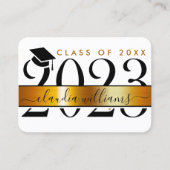 卒業名カード – 金ゴールドクラシック挿入カード コーリングカード (正面)