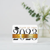 卒業名カード – 金ゴールドクラシック挿入カード コーリングカード (スタンド正面)