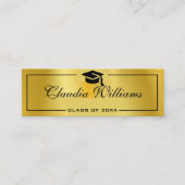 卒業名カード。金ゴールドクラシック挿入カード コーリングカード (正面)