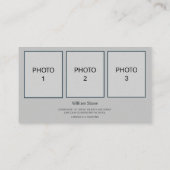 卒業名カード | 3枚の写真を追加 名刺 (裏面)