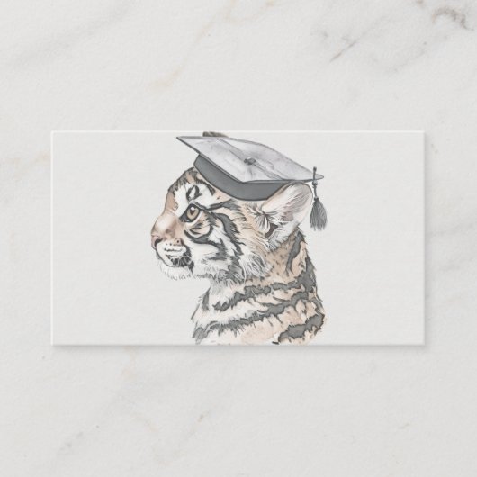 卒業名カード | 3枚の写真を追加 名刺 (正面)