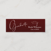 卒業名クラス詳細ダークマルーン コーリングカード (正面)