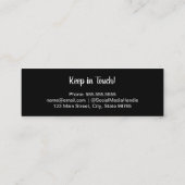 卒業名クラス詳細ブラック コーリングカード (裏面)