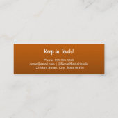 卒業名クラス詳細燃えたオレンジ コーリングカード (裏面)