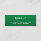 卒業名クラス詳細緑 コーリングカード (裏面)