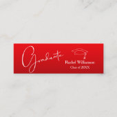 卒業名クラス詳細赤 コーリングカード (正面)