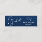 卒業名ネイビーブルー コーリングカード (正面)