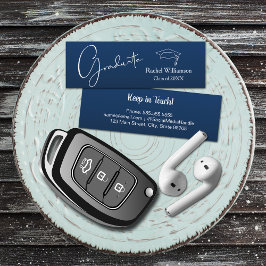 卒業名ネイビーブルー コーリングカード