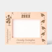 卒業名パーソナライズされた、学校/大学、年 レーザー彫刻フレーム (正面)