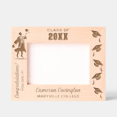 卒業名パーソナライズされた、学校/大学、年 レーザー彫刻フレーム (正面)